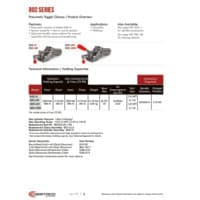PDF preview for 802 Series Pneumatic Hold Down Toggle Clamps - Catalog Pages - EN US