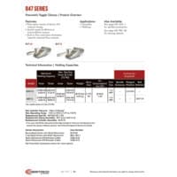 PDF preview for 847 Series Pneumatic Hold Down Toggle Clamps - Catalog Pages - EN US