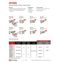 PDF preview for 205 Series Horizontal Hold Down Clamps - Catalog Pages - EN US