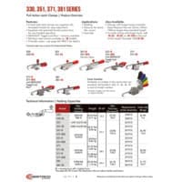 PDF preview for 330, 351, 371, 381 Series Pneumatic Pull Action Latch Clamps - Catalog Pages - EN US