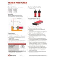 PDF preview for Pneumatic Power Cylinders - Catalog Section - EN US